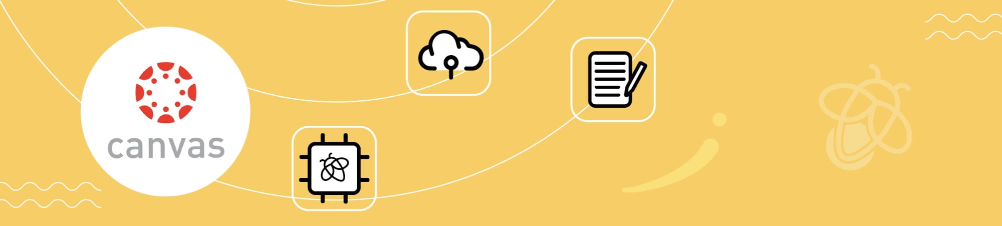 Illustrative banner showcasing the integration of Lumio with Canvas.