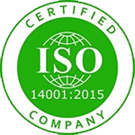 ISO 14001:2015 certified company logo