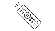 Icon representing remote control functionality.