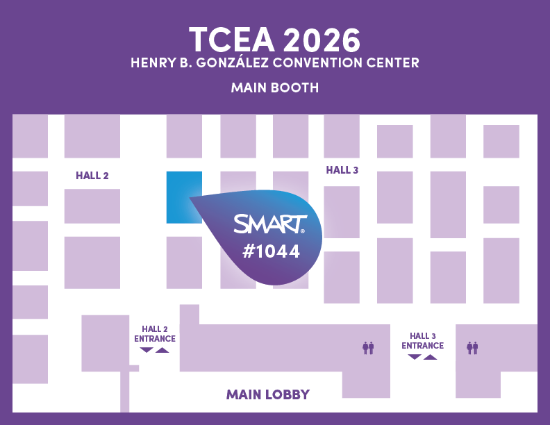 TCEA map to SMART Technologies Booth for 2026